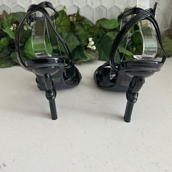 Fashion Nova Black Strappy Heeled Sandals Size 9 - Picture 5 of 8